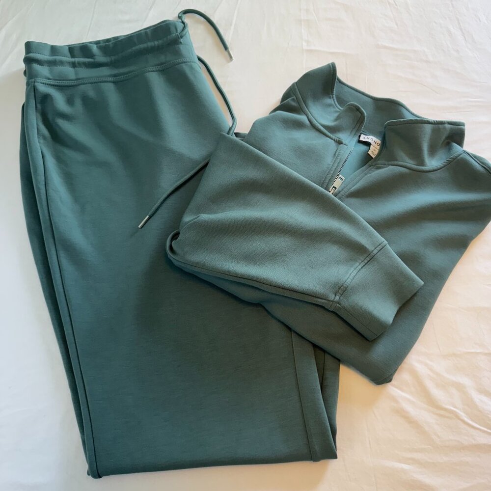 And Now This Scuba Knit Quarter-Zip Pullover + Matching Pants — 2XL - CL0127